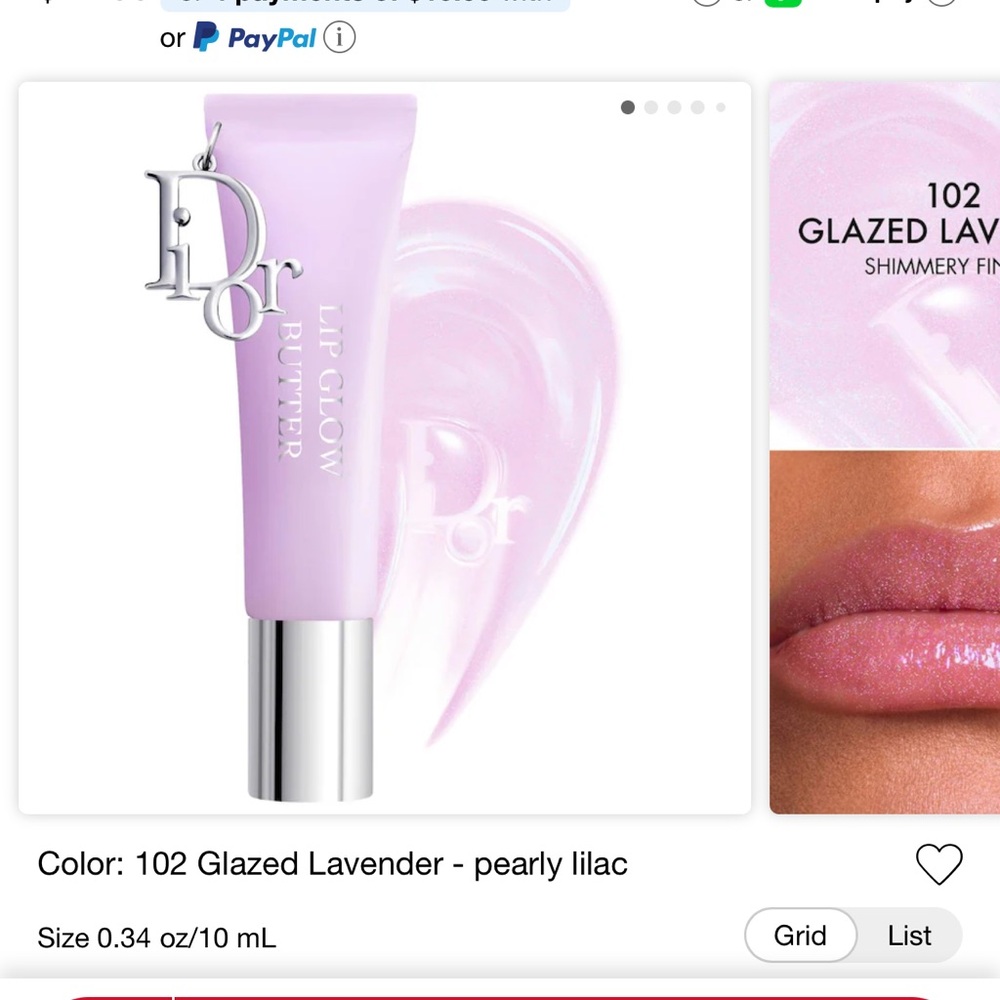 Dior Lip Glow Butter Hydrating Gloss Balm - Glazed Lavender